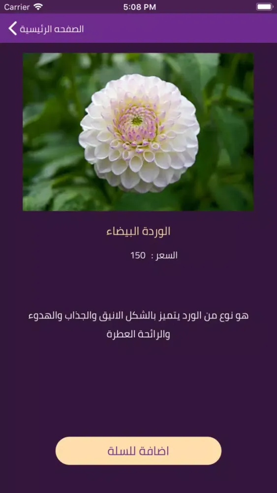 Ảnh chụp màn hình của Flower Store