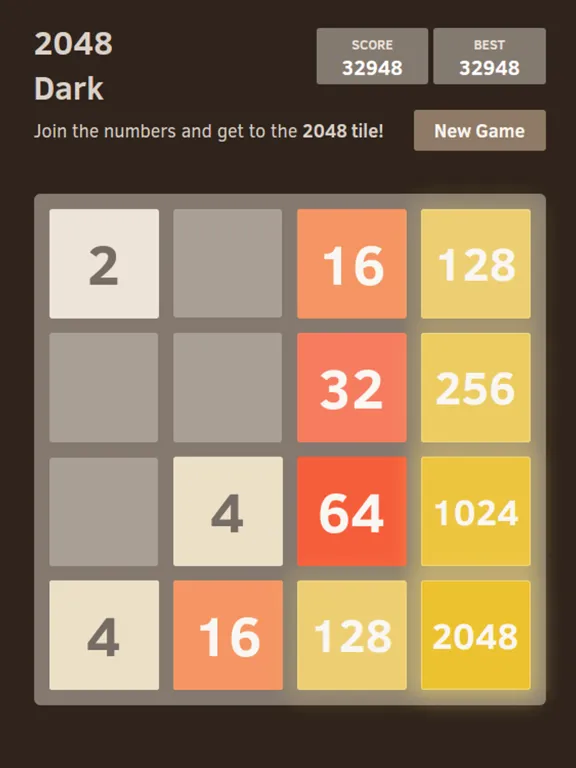 صور 2048 dark mode iPad 