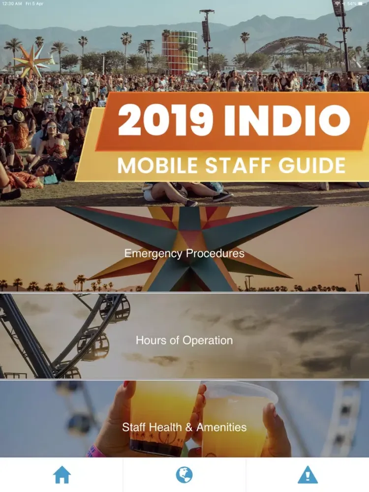 Tangkapan skrin 2019 Indio Staff Guide iPad 