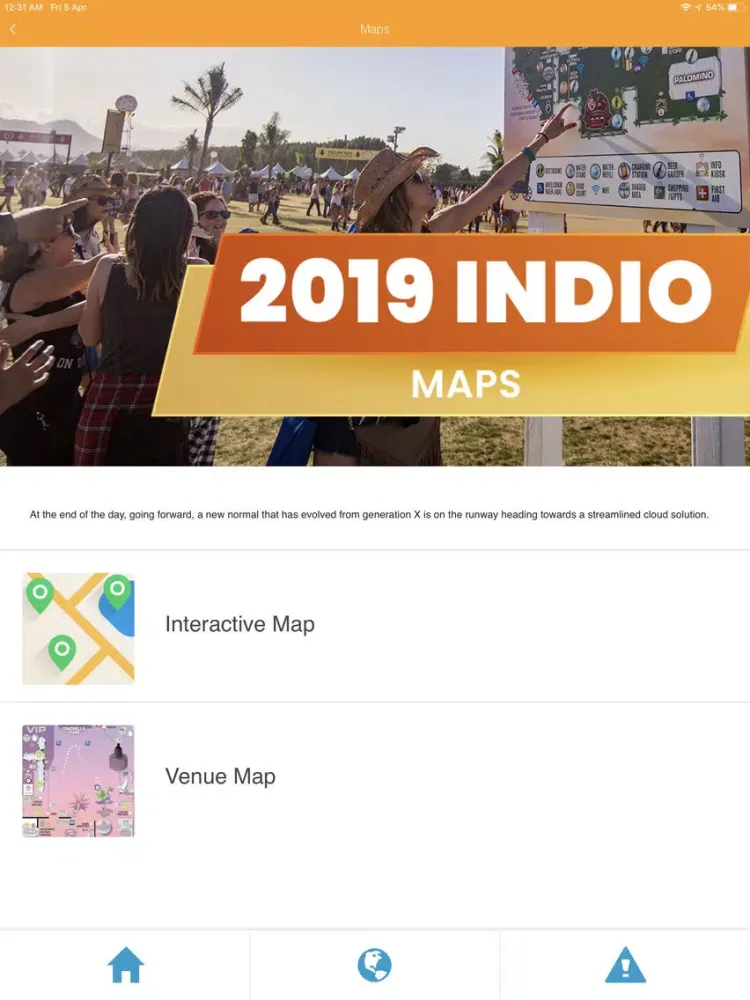 Tangkapan skrin 2019 Indio Staff Guide iPad 