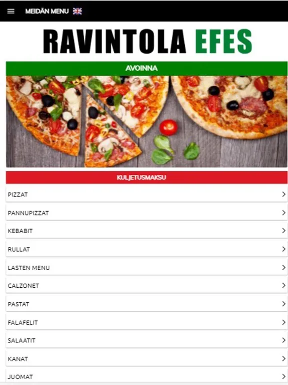 Efes Pizza and kebab iPad  Ekran Görüntüleri
