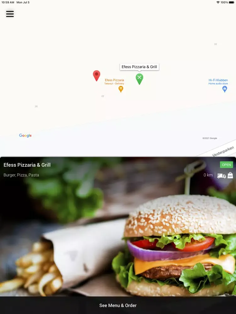 Ảnh chụp màn hình của Efess Pizzaria & Grill iPad 
