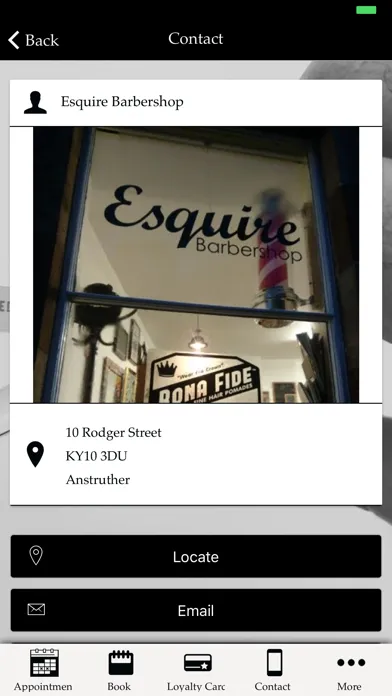 Captures d'écran de Esquire Barbershop app