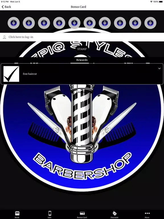 Ảnh chụp màn hình của Epiq Styles Barbershop iPad