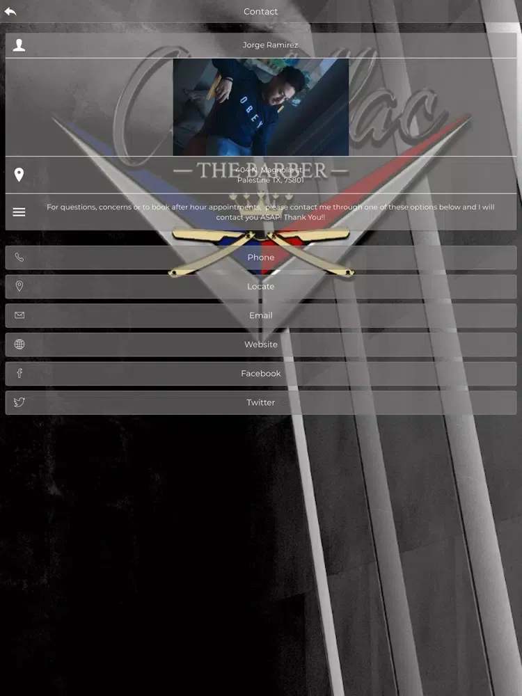 Cadillac The Barber App iPad 应用截图