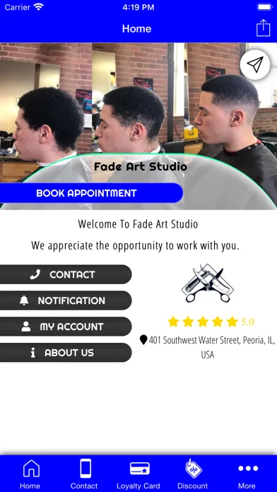 Ảnh chụp màn hình của Fade Art Studio