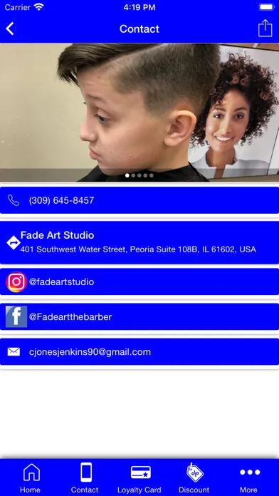 Ảnh chụp màn hình của Fade Art Studio
