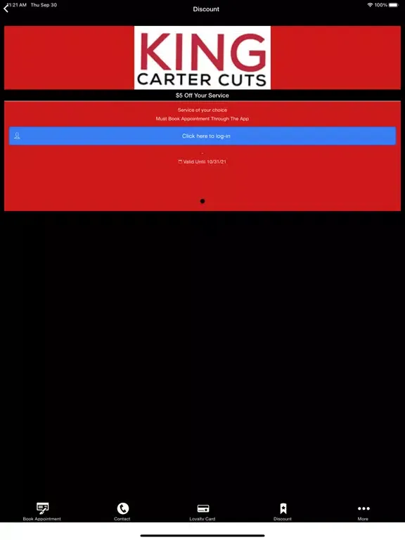ภาพหน้าจอของ King Carter Cuts iPad 