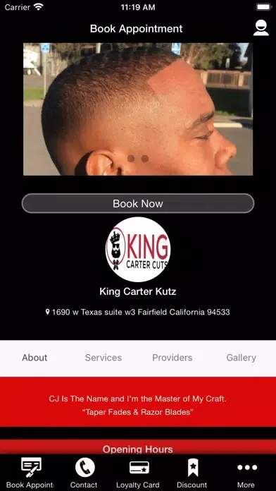 ภาพหน้าจอของ King Carter Cuts