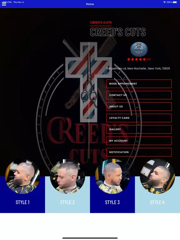 Tangkapan layar CReed's Cuts iPad 
