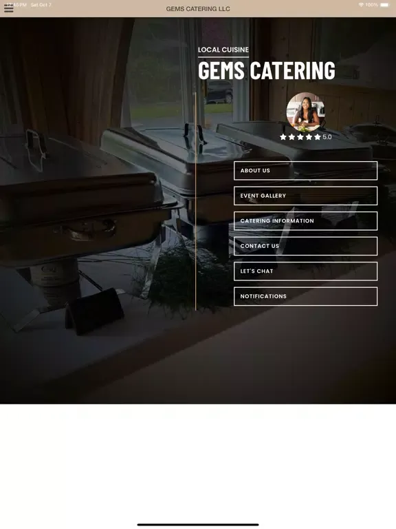 GEMs Catering LLC iPad  Screenshots