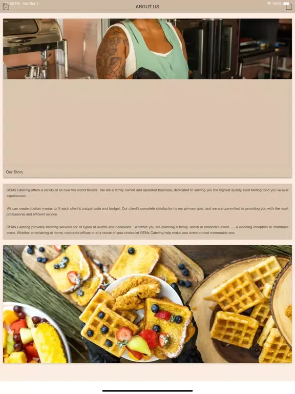 GEMs Catering LLC iPad  Screenshots