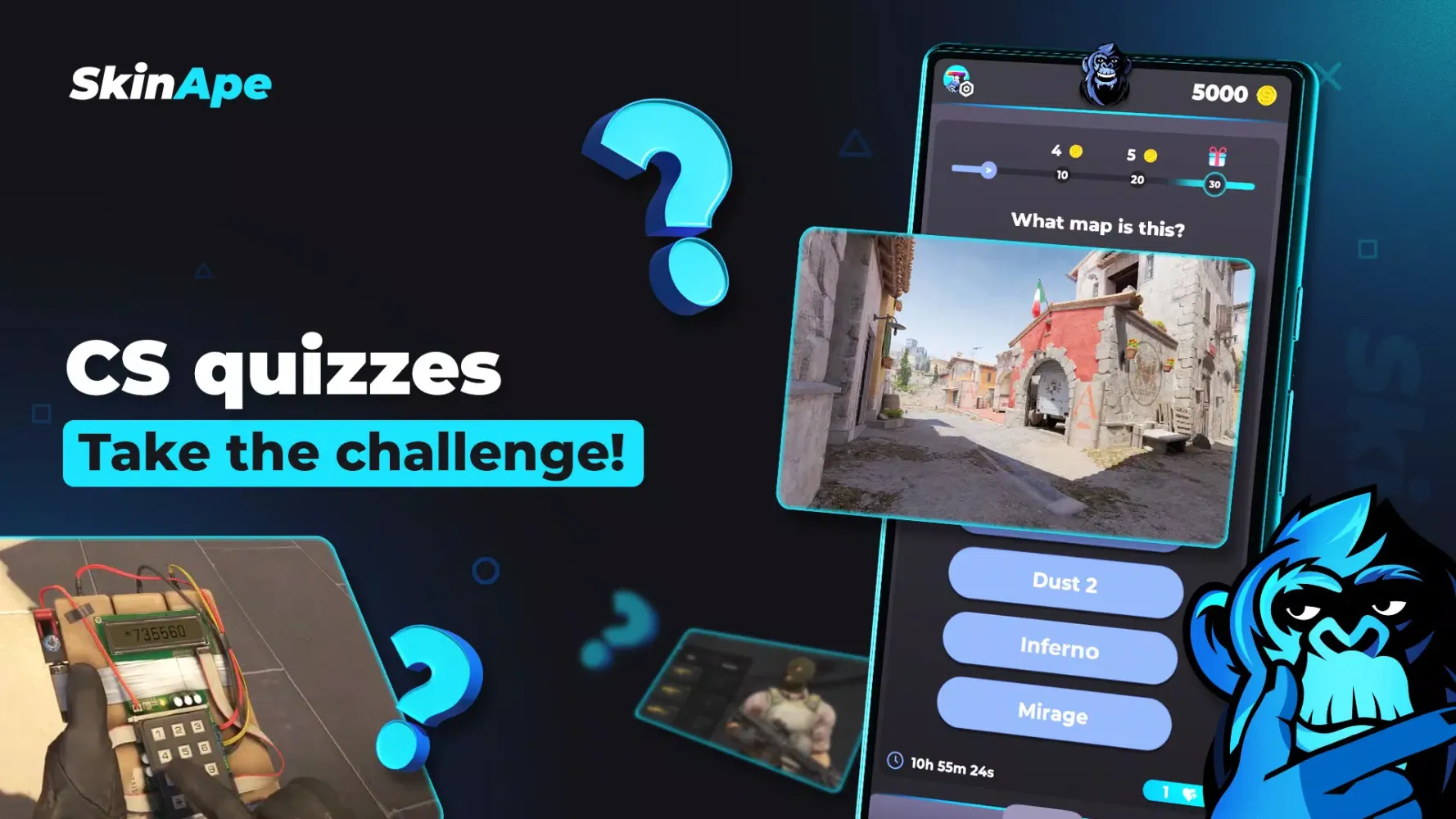 Captures d'écran de SkinApe CSGO: Win CS2 Skins