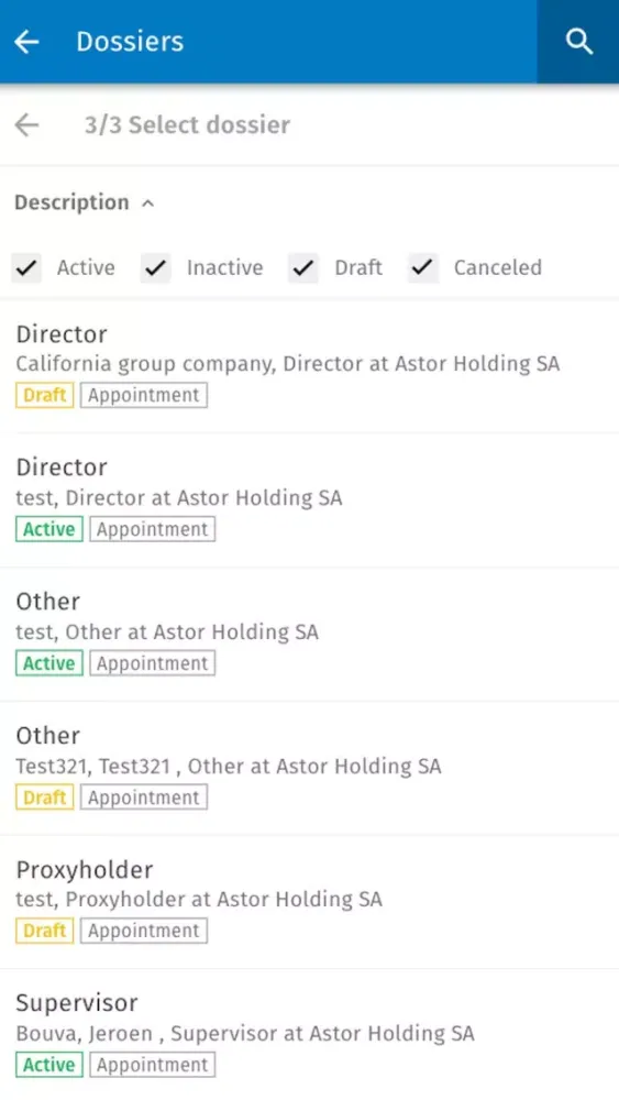 Capturas de pantalla de effacts SmartView