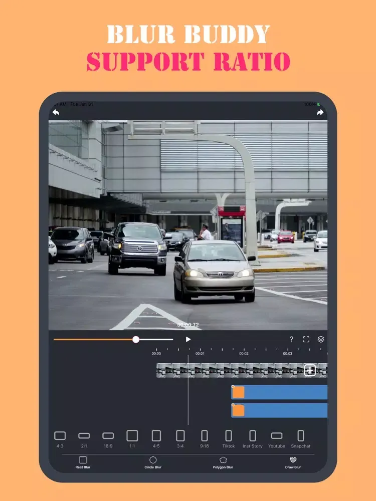 Tangkapan skrin Blur Buddy : Video Editor iPad 