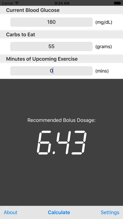 iBolusCalc - Diabetes Blood Glucose Helper স্ক্রিনশট