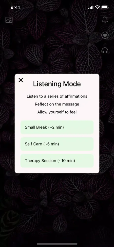 Ảnh chụp màn hình của Self Affirmations - Therapy