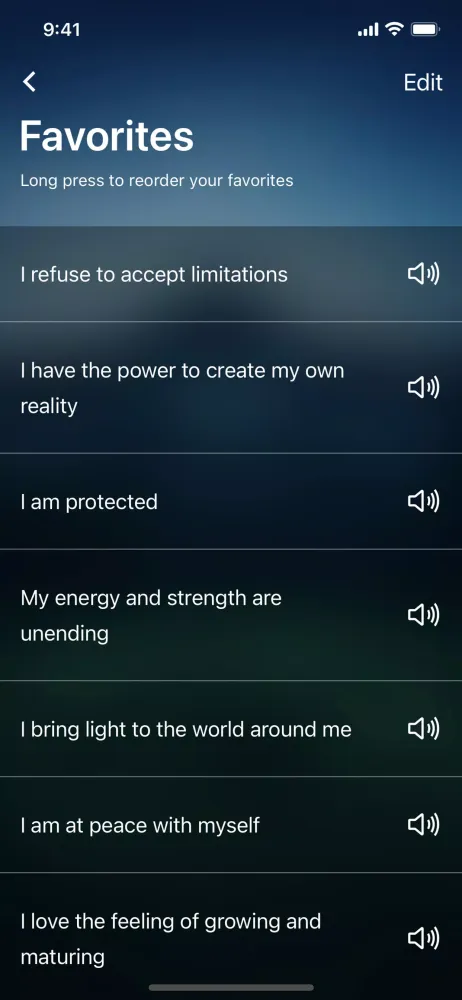 Ảnh chụp màn hình của Self Affirmations - Therapy