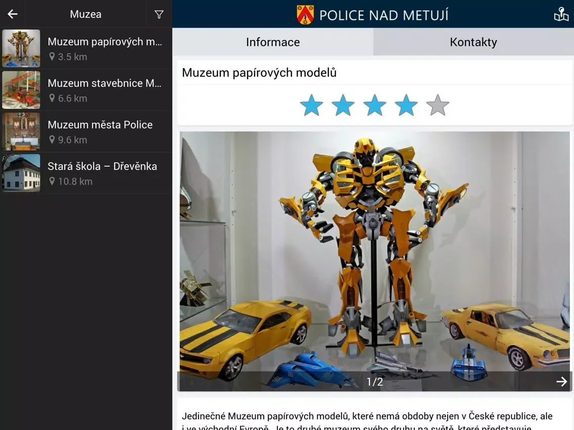 Zrzuty ekranu Police nad Metují iPad 