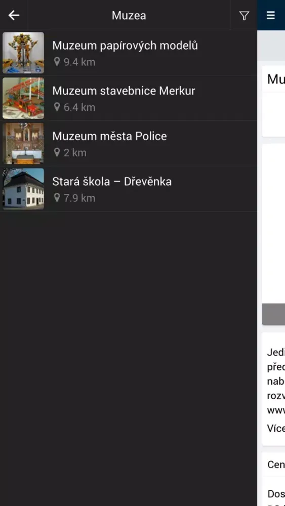 Zrzuty ekranu Police nad Metují