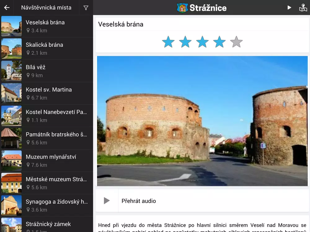 Zrzuty ekranu Město Strážnice iPad 