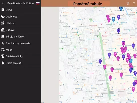Pamätné tabule Košice iPad 应用截图