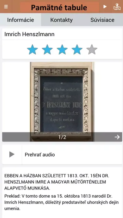 Pamätné tabule Košice应用截图