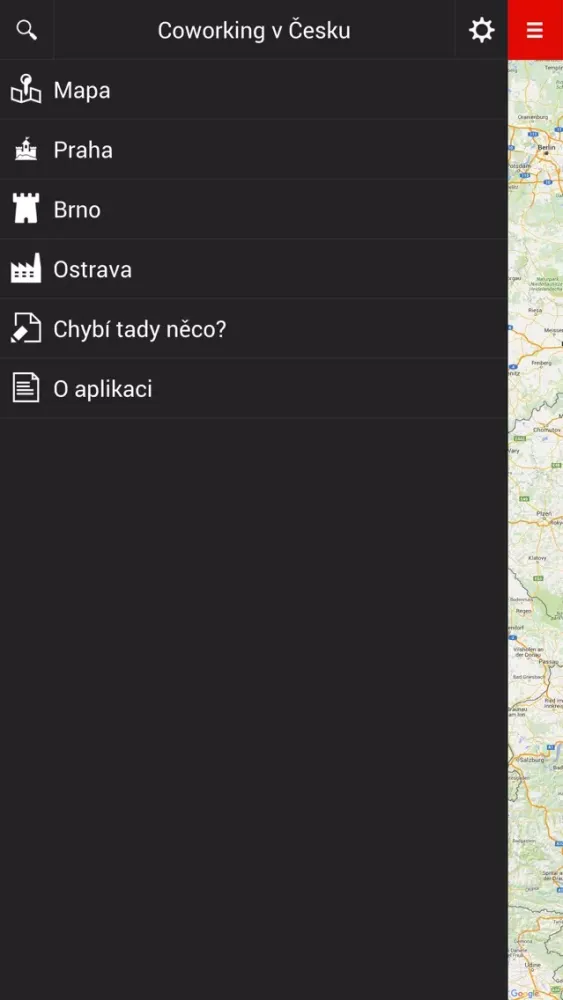 Tangkapan layar Coworking v Česku