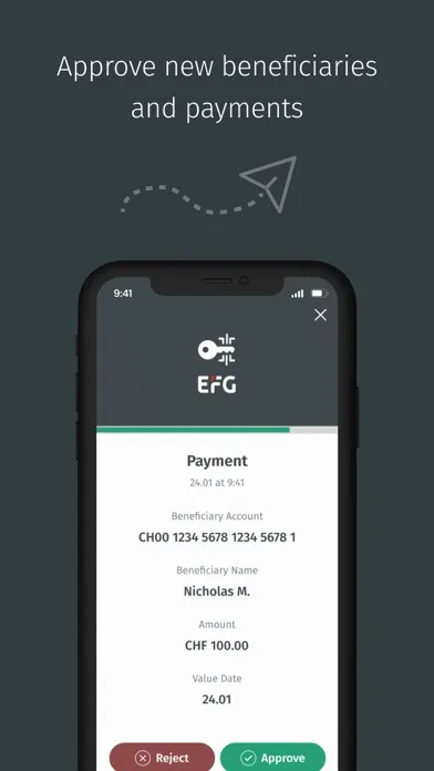 Tangkapan skrin EFG Digital Key