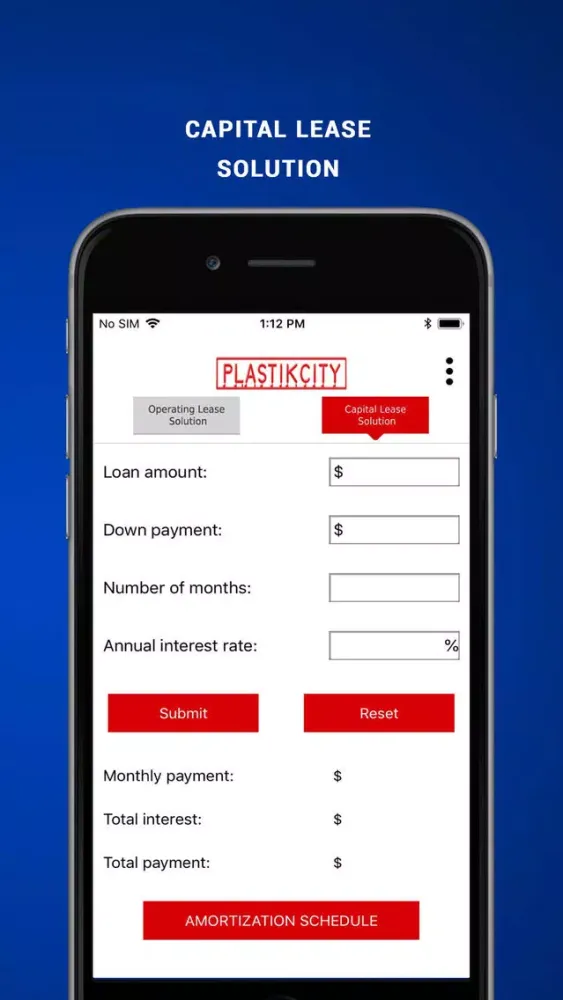 Lease Calculator - PLASTIKCITY Ekran Görüntüleri
