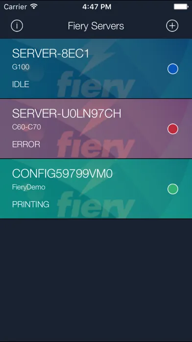 Zrzuty ekranu Fiery Go