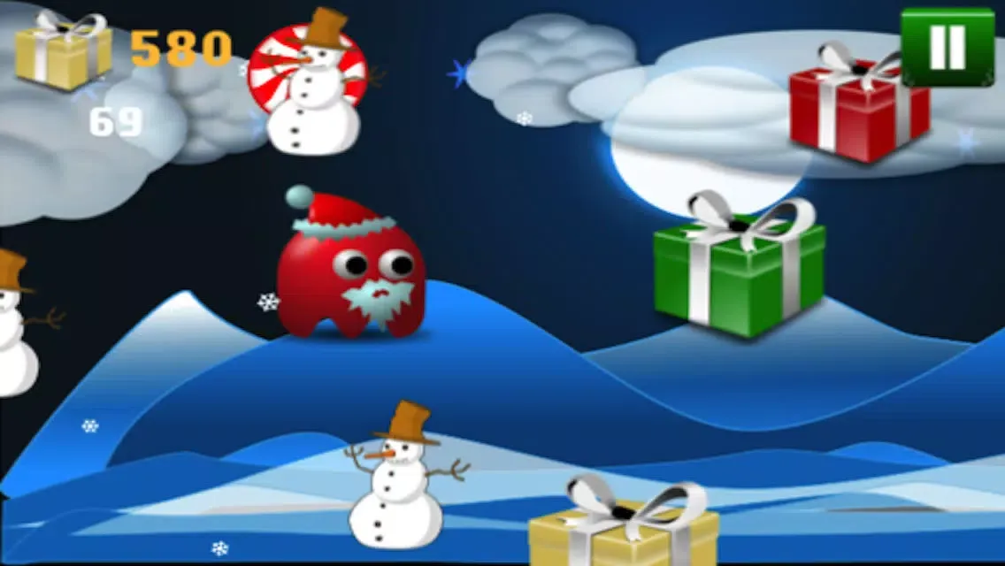 Christmas Presents From Racing Santa's Game - Don't Let The Brawlin' White Snowmen Rush To Smash Santa With A Snowball Rock Screenshots