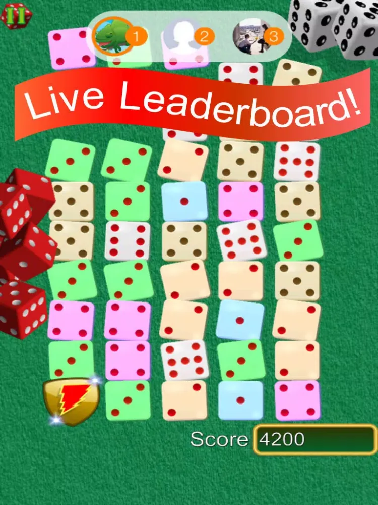 ภาพหน้าจอของ Dice Addict Match 3 with Buddies - Play Your Friends Live iPad 