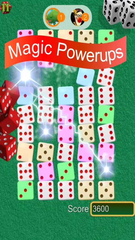 ภาพหน้าจอของ Dice Addict Match 3 with Buddies - Play Your Friends Live
