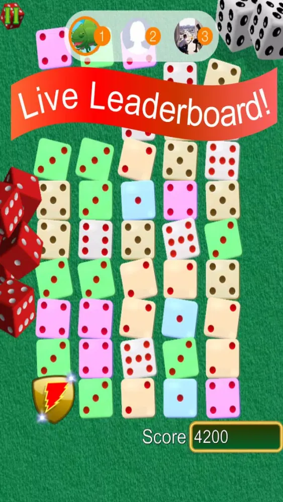 ภาพหน้าจอของ Dice Addict Match 3 with Buddies - Play Your Friends Live
