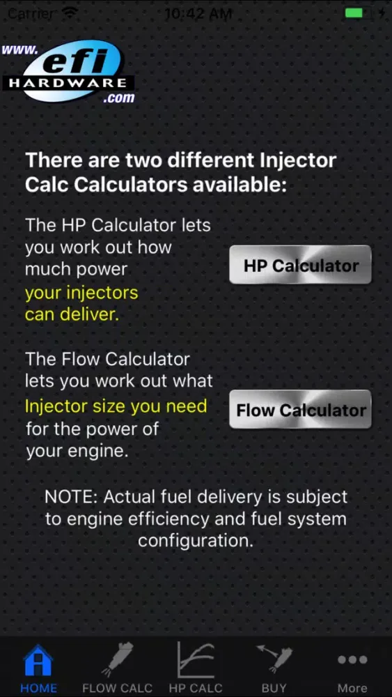 Capturas de pantalla de Injector Flow Calculator