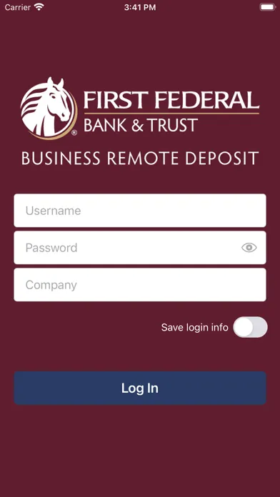 Ảnh chụp màn hình của First Fed Business Capture