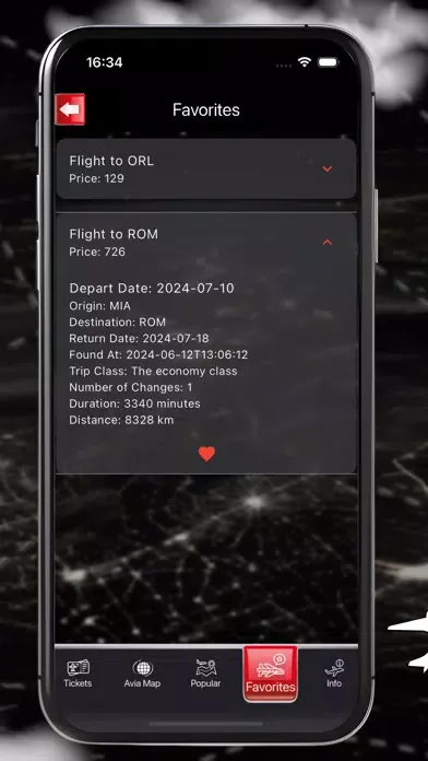 Avia Travel Tracker Screenshots