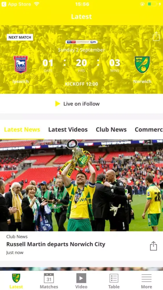 Norwich City Official App应用截图