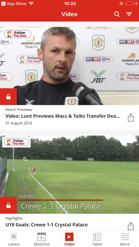 Crewe Alexandra Official App應用截圖