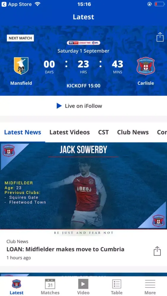 صور Carlisle United Official App