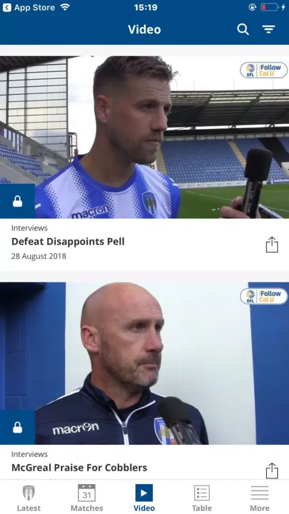 تصاویر Colchester United Official App