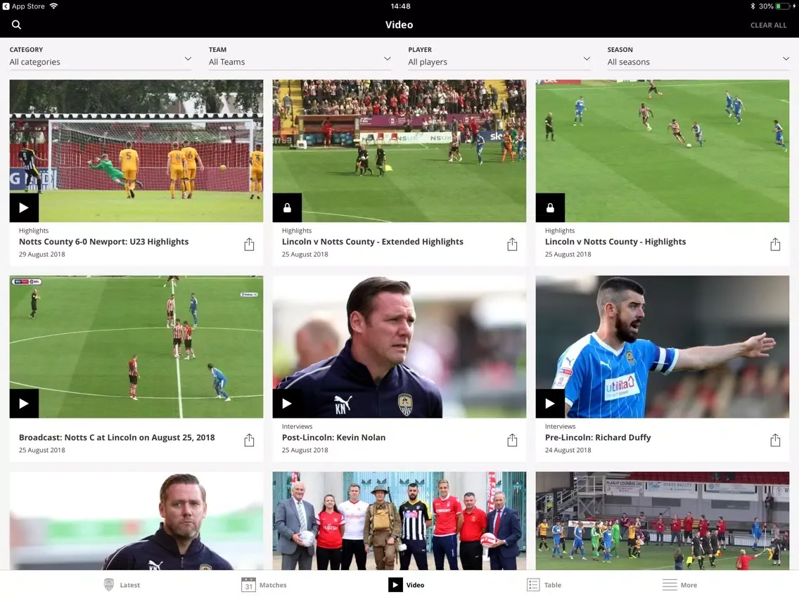 Notts County Official App iPad  سکرین شاٹس