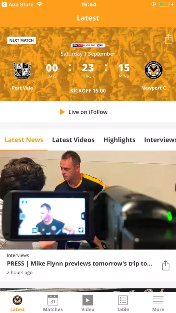 Скриншоты Newport County Official App
