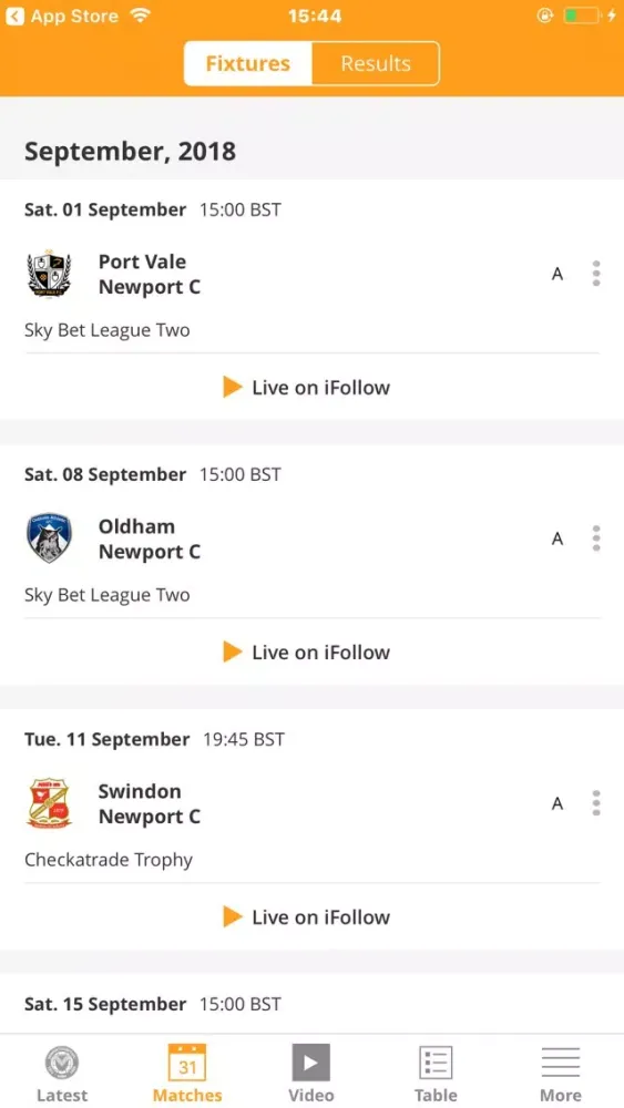 Скриншоты Newport County Official App