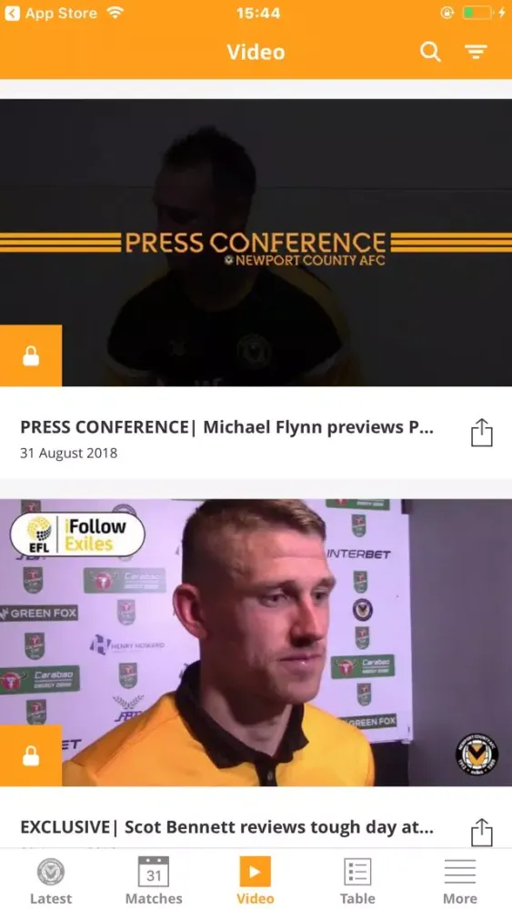 Скриншоты Newport County Official App
