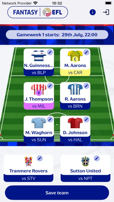 Fantasy EFL Official Screenshots