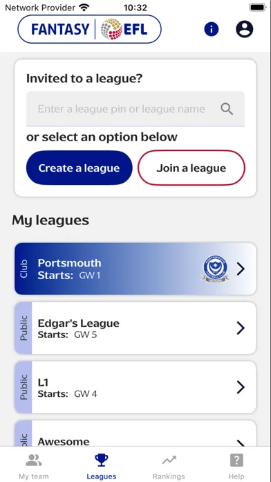 Fantasy EFL Official Screenshots