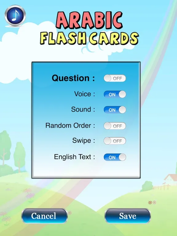 Capturas de tela do Arabic Baby Flash Cards iPad 