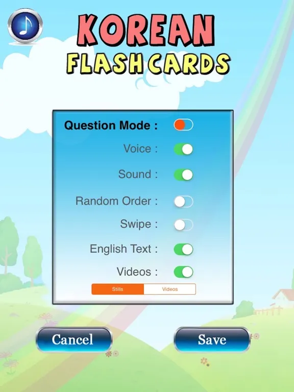 Korean Baby Flash Cards iPad  Screenshots